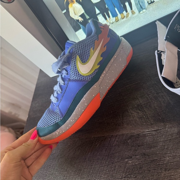 Nike Basketball Shoes Nike Bbq Shoes Blue Orange White Red Nike